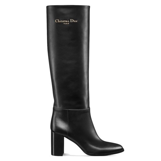 replica D-TOWN HEELED BOOTS BLACK SUPPLE CALFSKIN - CD428 UK