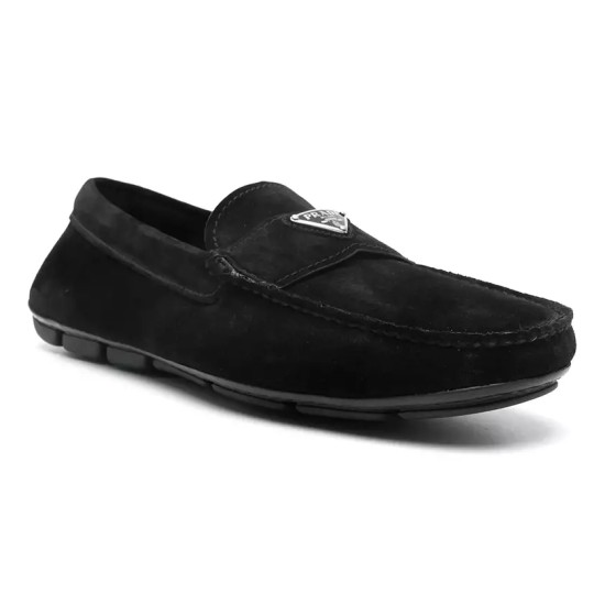 replica LEATHER DRIVING SHOES IN BLACK - PD232 UK