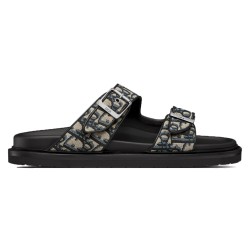 Aqua Sandals Beige And Black Oblique Jacquard - Cds37 Uk