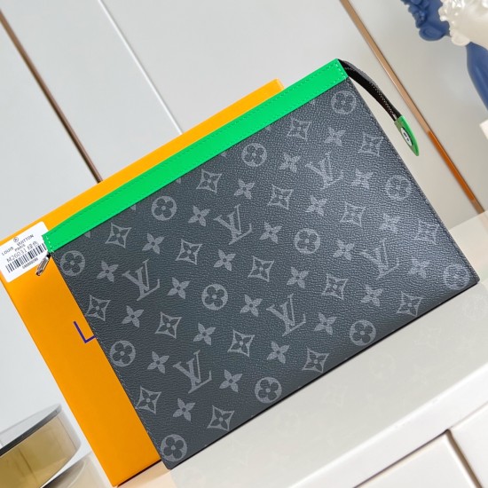 replica POCHETTE VOYAGE MM BORNEO GREEN MONOGRAM MACASSAR CANVAS M12816 UK