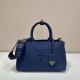Replica Prada 14133 PFR#17537 Buddha Luxury Replica Jardiniere Large Cotton Canvas Handbag In Blue Uk - 14133 - Buddha Luxury