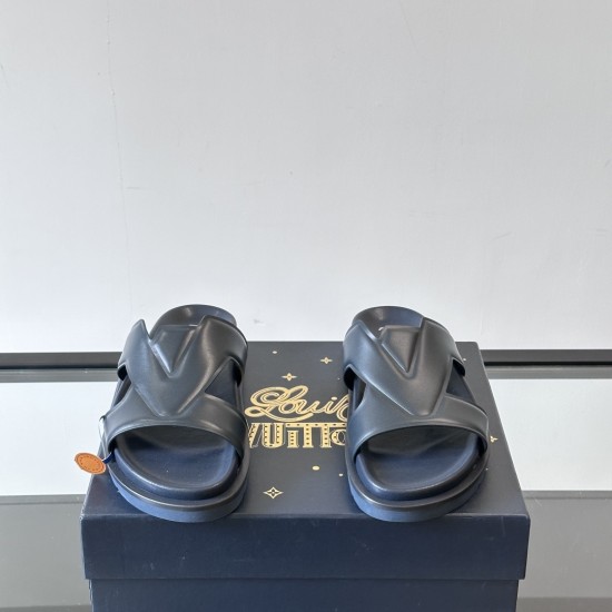 Replica L 11791 LFR#17911 Buddha Luxury Replica Oasis Mules In Navy Blue Calf Leather - Lvs109 Uk - 11791 - Buddha Luxury