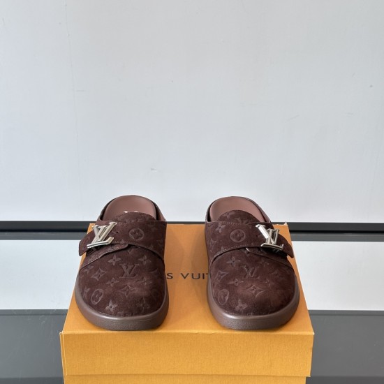 replica EASY MULES IN BROWN - LVS106 UK
