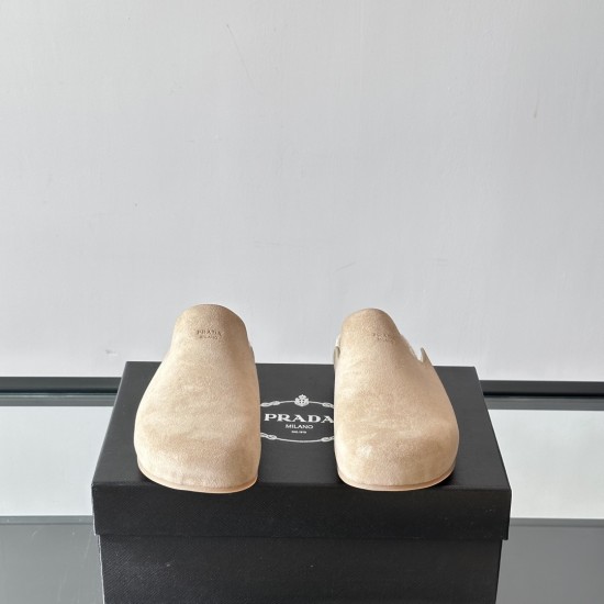 replica SUEDE LOGO MULES IN BEIGE - PDS31 UK
