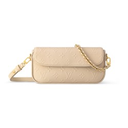 Wallet On Chain Ivy Biscuit Beige Calf Leather M14714 Uk