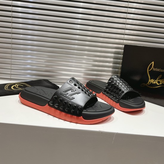 Replica Take It Easy Mules In Red And Black - Cls19 Uk