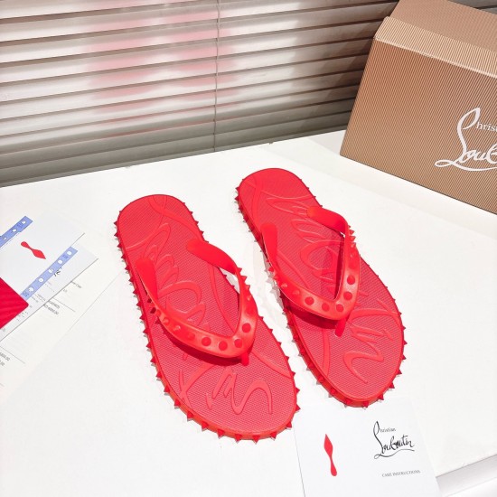 replica SUPER LOUBI FLIP RUBBERS IN RED - CLS20 UK