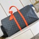 replica KEEPALL BANDOULIERE 55 BAG BLACK MONOGRAM ECLIPSE CANVAS M15253 UK