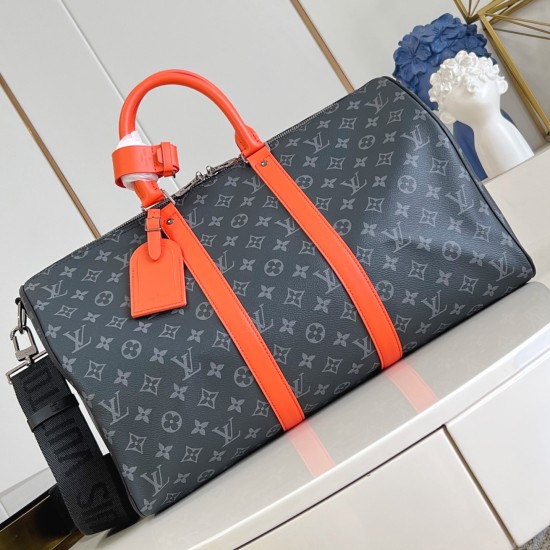 replica KEEPALL BANDOULIERE 45 BLACK MONOGRAM ECLIPSE CANVAS M15251 UK