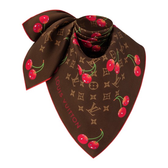 replica X TAKASHI MURAKAMI MONOGRAM CERISE SQUARE 90 IN BROWN M96094 UK