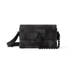Steamer Wearable Wallet Damoflage Black Canvas M14923 Uk