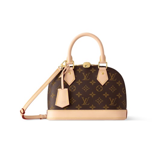 replica ALMA BB HANDBAG BROWN MONOGRAM CANVAS M46990 UK