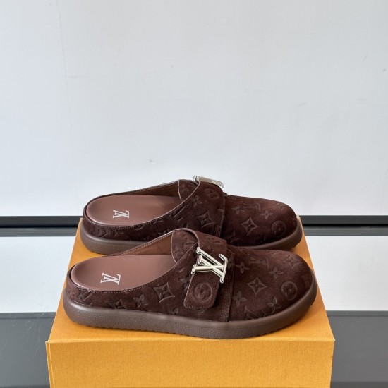 replica EASY MULES IN BROWN - LVS106 UK