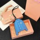 replica LEATHER SHIRT KEYCHAIN IN BLUE UK