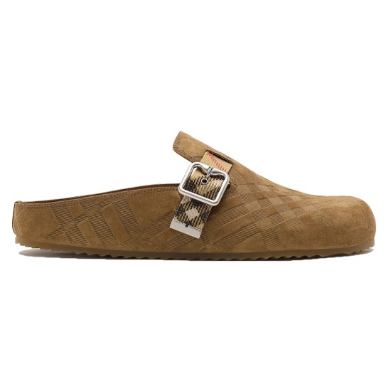 replica CHECK SUEDE URCHIN CLOGS IN BROWN - BBRS4 UK