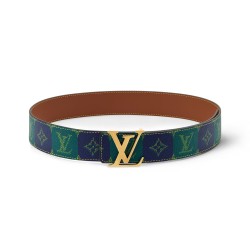 Initiales College Monogram Heritage 40Mm Reversible Belt In Green - B408 Uk