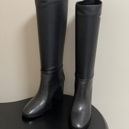 replica D-TOWN HEELED BOOTS BLACK SUPPLE CALFSKIN - CD428 UK