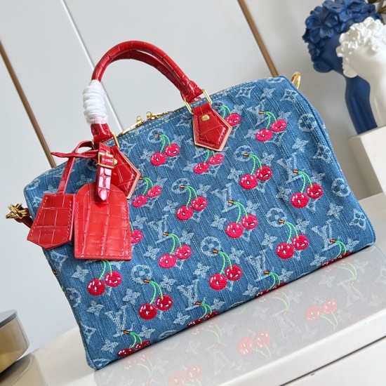 Replica X Tm Speedy Soft 30 Bag Monogram Jeans With Cherries N87627 Uk Replica X Tm Speedy Soft 30 Bag Monogram Jeans With Cherries N87627 Uk