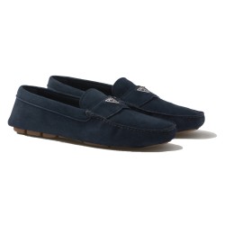 LEATHER DRIVING SHOES IN BLUE - PD233 UK