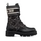 replica D-MAJOR ANKLE BOOTS BLACK AND WHITE CANNAGE TWEED AND BLACK CALFSKIN - CD429 UK