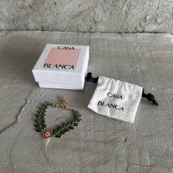 CASABLANCA LAUREL LEAF BRACELET GREEN JEWELLERY UK CASABLANCA LAUREL LEAF BRACELET GREEN JEWELLERY UK