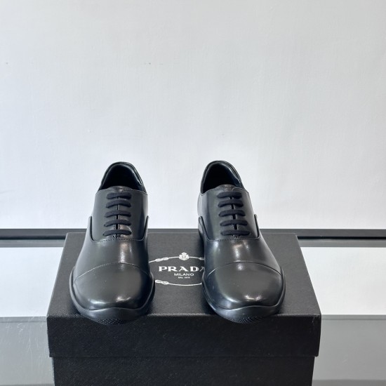 replica TOBLACH LACED LEATHER SHOES IN BLACK - PD236 UK