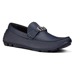 ODEON LOAFERS NAVY BLUE GRAINED CALFSKIN - CD422 UK
