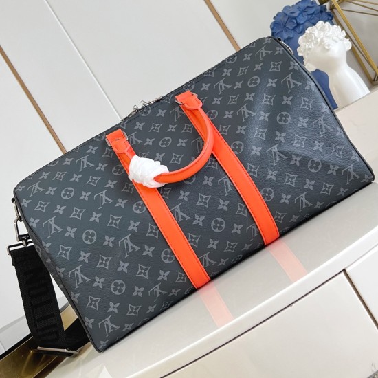 replica KEEPALL BANDOULIERE 45 BLACK MONOGRAM ECLIPSE CANVAS M15251 UK