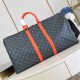 replica KEEPALL BANDOULIERE 55 BAG BLACK MONOGRAM ECLIPSE CANVAS M15253 UK