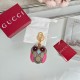 replica OWL-SHAPED BAG CHARM BEIGE AND DARK BROWN NEW GG MONOGRAM CANVAS UK