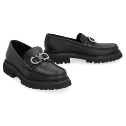 LEATHER LOAFERS IN BLACK - SF78 UK
