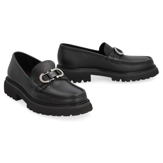 replica LEATHER LOAFERS IN BLACK - SF78 UK