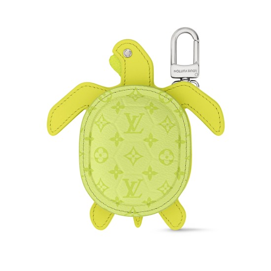replica TURTLE POUCH BAG CHARM IN LIME M02526 UK