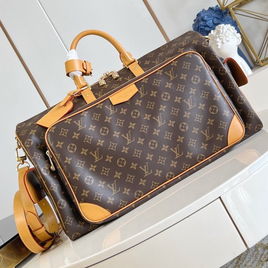 replica KEEPALL CARGO 50 BAG BROWN MONOGRAM CANVAS M14735 UK