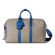 replica GG MULTICOLOR MEDIUM DUFFLE BAG BEIGE AND DARK BROWN GG MONOGRAM COATED FABRIC UK