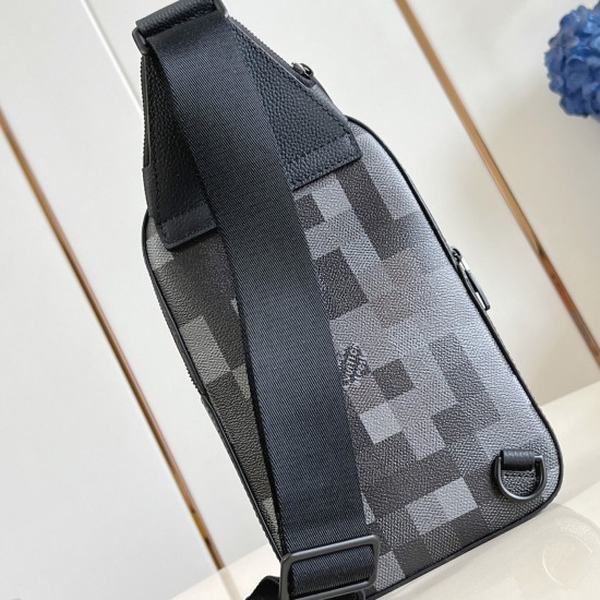 replica AVENUE SLINGBAG BLACK DAMOFLAGE BLACK CANVAS M14953 UK