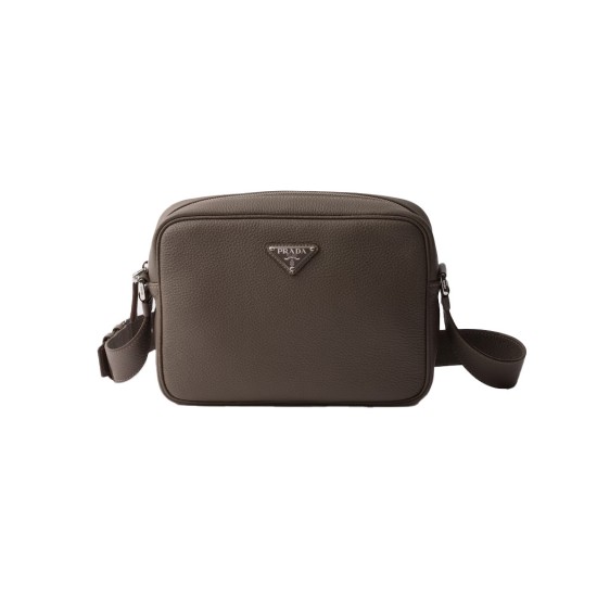 replica LEATHER SHOULDER BAG IN BAMBOO GREY UK