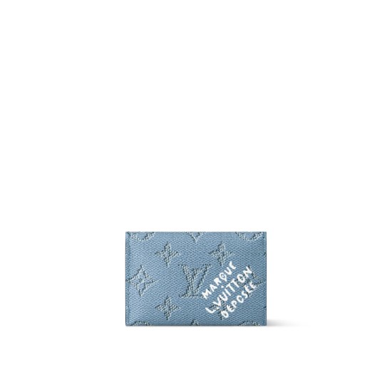 replica SLIM CARD HOLDER BLUE MONOGRAM HERITAGE CANVAS M14817 UK