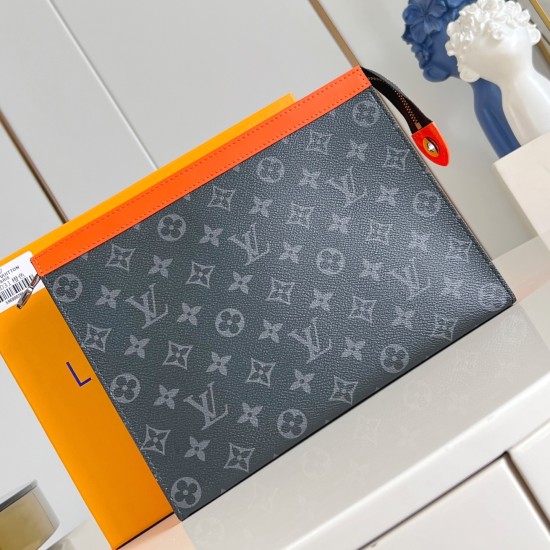 replica POCHETTE VOYAGE MM SUNRISE ORANGE MONOGRAM ECLIPSE CANVAS M26031 UK