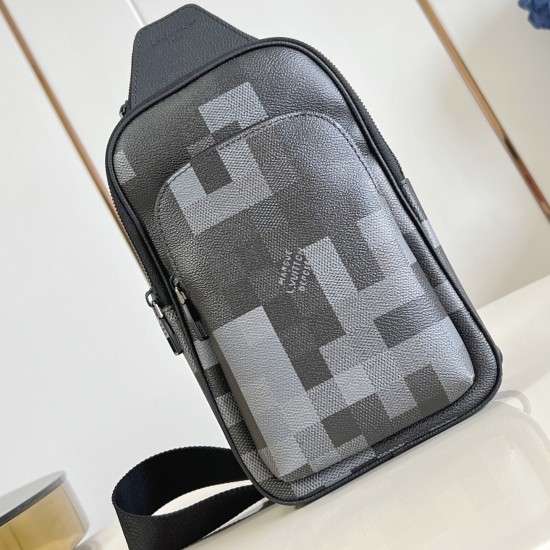 replica AVENUE SLINGBAG BLACK DAMOFLAGE BLACK CANVAS M14953 UK