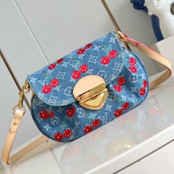 X Takashi Murakami Sunset Handbag Monogram Cherry Denim M13680 Uk X Takashi Murakami Sunset Handbag Monogram Cherry Denim M13680 Uk