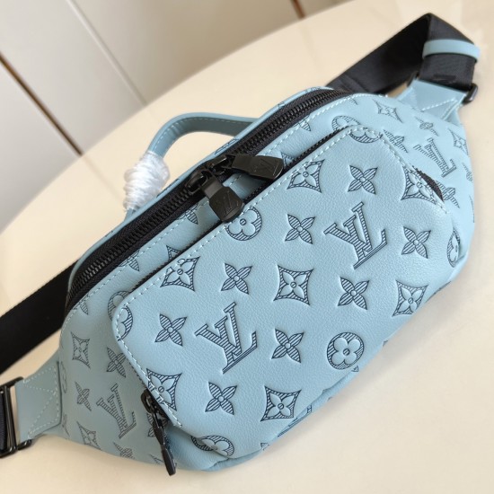Replica L Men Small Bags and Bumbags Rush Bumbag Sky Blue Monogram Shadow M14782 Uk Replica L Men Small Bags and Bumbags Rush Bumbag Sky Blue Monogram Shadow M14782 Uk