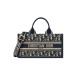 Replica East-West Book Tote With Strap Blue Oblique Embroidery And Calfskin Uk - 13102 - Buddha Luxury