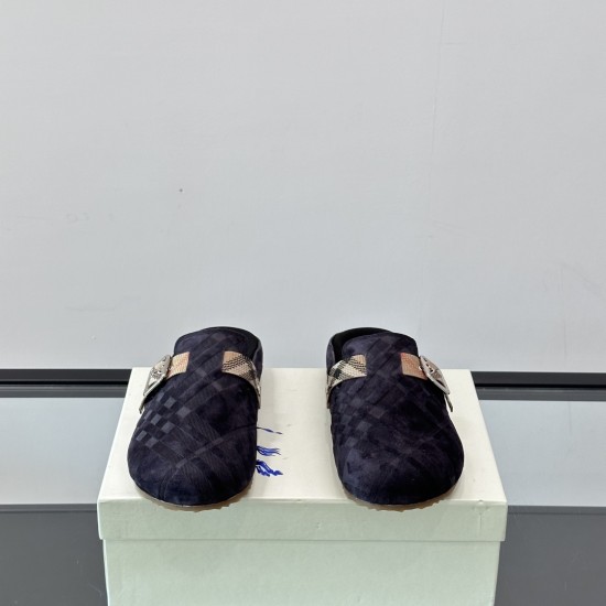 replica CHECK SUEDE URCHIN CLOGS IN BLACK - BBRS5 UK