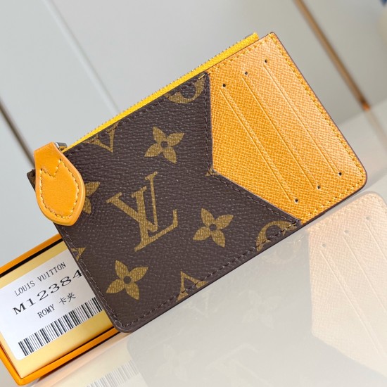 Replica ROMY CARD HOLDER SAFRAN YELLOW COATED CANVAS M12384 UK replica ROMY CARD HOLDER SAFRAN YELLOW COATED CANVAS M12384 UK