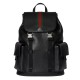 replica OPHIDIA LARGE BACKPACK BLACK SOFT LEATHER WITH NATURAL SHINE UK