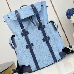 Christopher Mm Backpack Blue Monogram Heritage Canvas M14676 Uk