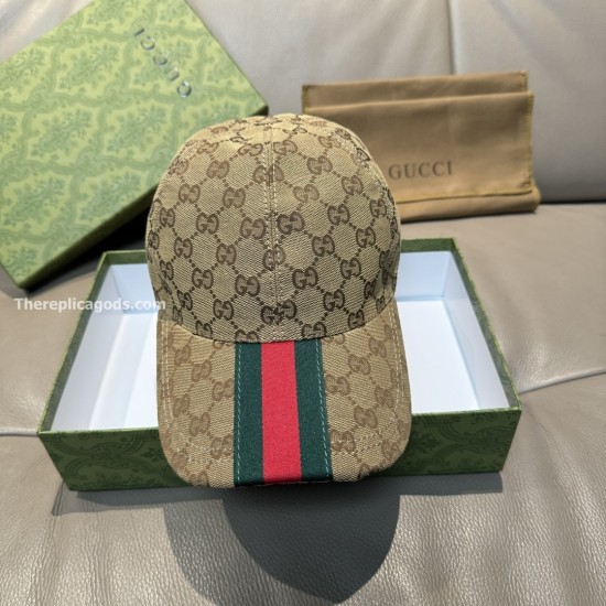 replica GG CANVAS BASEBALL HAT BEIGE AND EBONY ORIGINAL GG CANVAS UK
