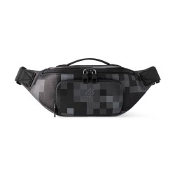 RUSH BUMBAG BLACK DAMOFLAGE BLACK COATED CANVAS M14920 UK