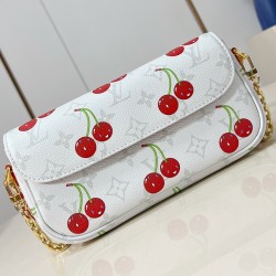 X Tm Wallet On Chain Ivy White Monogram Cherry Canvas M14239 Uk X Tm Wallet On Chain Ivy White Monogram Cherry Canvas M14239 Uk